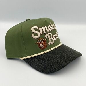 Smokey The Bear Embroidered A-Frame Snapback Hat Wildfires Official Licensed